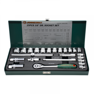 JUEGO DADOS Y PALANCA 1/4″ – 6PT (24 PIEZAS)