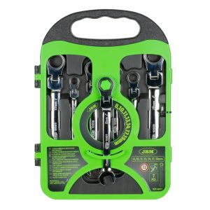 SET DE 7 LLAVES COMBINADAS ARTICULADAS CON TRINQUETE